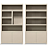  Boekenkast Set Diamond Taupe Links 120cm Eiken