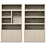  Boekenkast Diamond Taupe 120cm 5 Vaks Links