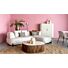 Organische Salontafel Swell Travertine en Mangohout