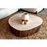 Organische Salontafel Swell Travertine en Mangohout