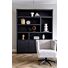 Boekenkast Diamond Zwart 180cm Eiken