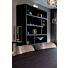 Boekenkast Diamond Zwart 180cm Eiken