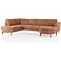 Alcona, longchair inclusief 3-zits + ottomane links - Vada - koper