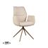 LABEL51 Eetkamerstoel Mellow - Naturel - Boucle - Taupe Onderstel