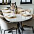Eettafel Trocadero Wit Marmer 