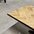Eiken Tafel Visgraat Spinpoot 240x100cm