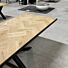 Eiken Tafel Visgraat Spinpoot 240x100cm