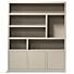 Boekenkast Diamond Taupe Breed 180cm Eiken