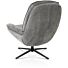 Florence, relaxfauteuil (incl. poef) - stof Enzo - grijs