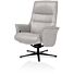 Lotis, Relaxfauteuil (Incl. Poef) - Stof Pala - Lichtgrijs