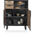 Avalon, Highboard 120 Cm - 2-Deuren + 2-Laden + 1-Klep (+ LED) - Driftwood