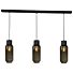 Hanglamp Lett Zwart 3-Lichts Beam