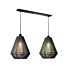 LABEL51 Hanglamp Ibiza - Zwart - Jute - 2-Lichts