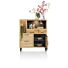 Pavie, Highboard 125 Cm - 1-Deur + 2-Laden + 1-Klep + 3-Niches (+ LED) - Natural