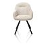 Clint, Armstoel Draaibaar - 4 Poots - Stof Wave - Creme