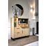 Pavie, Highboard 125 Cm - 1-Deur + 2-Laden + 1-Klep + 3-Niches (+ LED) - Natural