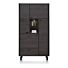 Livada, Bergkast 110 Cm - 4-Deuren + 1-Lade + 2-Niches - Onyx
