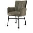 Eden, Armstoel - Metalen Frame Wielen - Pocket - Greep Livigno D.Groen + Accent In Calabria Mosgroen