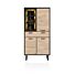Avalon, Bergkast 96 Cm - 3-Deuren + 1-Lade + 1-Glasdeur (+ LED) - Natural