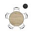 Bartafel Arvada Rond 125 Cm Natural