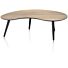 Maze, Salontafel 100 X 59 Cm - Niervormig - Hoogte 32 Cm - Railway Brown