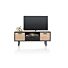 Avalon, Lowboard 150 Cm - 2-Deuren + 1-Lade + 1-Niche (+ LED) - Natural