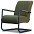 H&H Industriële Fauteuil Angelica Zwart Frame Groen