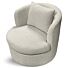 Draaibare Lounge Fauteuil Desiree Bouclé White Zand