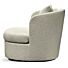 Draaibare Lounge Fauteuil Desiree Bouclé White Zand
