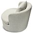 Draaibare Lounge Fauteuil Desiree Bouclé White Zand