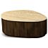 Organische Salontafel Swell Travertine en Mangohout