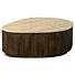 Organische Salontafel Swell Travertine en Mangohout