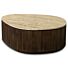 Organische Salontafel Swell Travertine en Mangohout