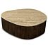 Organische Salontafel Swell Travertine en Mangohout