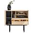 Modali, Highboard 130 Cm - 1-Deur + 1-Lade + 1-Klep (+ LED) - Natural