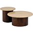 Salontafel New York Ø78cm Mangohout Travertine 