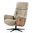  Relaxfauteuil Milas licht bruin onderstel zwart