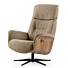  Relaxfauteuil Milas licht bruin onderstel zwart
