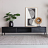 TV-meubel York Industrieel Hout Zwart 240cm