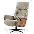 Relaxfauteuil Milas licht bruin onderstel zwart