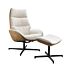 Fauteuil Erola beige bruin microleder