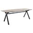 Eettafel Canarias tonvormig HPL brons 220x100cm