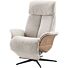 IN.HOUSE Relaxfauteuil Hintas M Lichtgrijs Hout