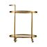 PUSH TROLLEY METAAL ANTIQUE BRASS