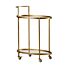 PUSH TROLLEY METAAL ANTIQUE BRASS