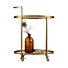 PUSH TROLLEY METAAL ANTIQUE BRASS