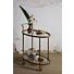 PUSH TROLLEY METAAL ANTIQUE BRASS