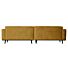 STATEMENT 4-ZITS BANK 280 CM FLUWEEL HONINGGEEL
