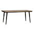 GUILD TAFEL NATUREL MET ZWART ONDERSTEL 220x90CM