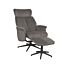 Fauteuil Verdal Antraciet Cosmo - Incl. Hocker